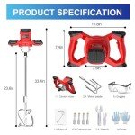 Portable Electric Cement Mixer with Adjustable Speed