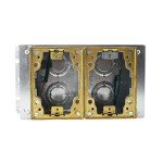 2-Gang Deep Flush Concrete Floor Box with Collar
