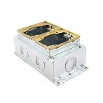 2-Gang Deep Flush Concrete Floor Box with Collar
