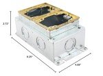 2-Gang Deep Flush Concrete Floor Box with Collar