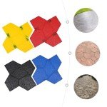 4PC Realistic Concrete Stamping Mats with Handles