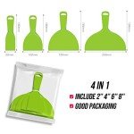 4 Pack Flexible Plastic Putty Knives