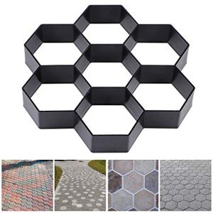 Reusable Hexagon Concrete Path Mold for Gardens