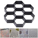 Reusable Hexagon Concrete Path Mold for Gardens