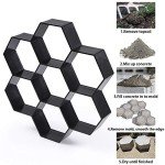 Reusable Hexagon Concrete Path Mold for Gardens