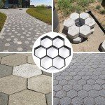 Reusable Hexagon Concrete Path Mold for Gardens
