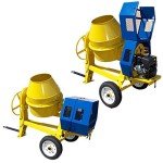 9 CF Towable Electric Cement Mixer, 13 HP