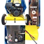 9 CF Towable Electric Cement Mixer, 13 HP