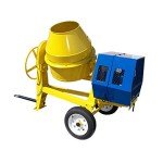 9 CF Towable Electric Cement Mixer, 13 HP