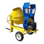 9 CF Towable Electric Cement Mixer, 13 HP
