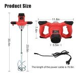 2100W Handheld Electric Concrete Mixer with 6 Speeds