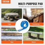 VEVOR Concrete Countertop Edge Form Liner, 3 x 91 inch, Concrete Stamps Chiseled Concrete Stone Molds, Stone Rock Edge Form Liner for Countertop, Steps, Benches, Fireplaces, Blue