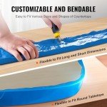 VEVOR Concrete Countertop Edge Form Liner, 3 x 91 inch, Concrete Stamps Chiseled Concrete Stone Molds, Stone Rock Edge Form Liner for Countertop, Steps, Benches, Fireplaces, Blue