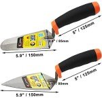 ESreake 2-Piece Masonry Trowel Set, 6 Inch