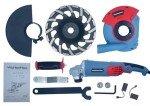 WoHenHao 7 Inch Concrete Grinder Set, with Dust Extraction Shroud and Diamond Grinding Wheel, Tile Adhesive Removal Machine
