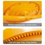 Fujampe 5 Cu Ft Electric Cement Mixer, 2/3 Hp Portable Electric Concrete Mixer Machine 140L Power Wheelbarrow Cement Mixing Tools for Stucco Mortar (Orange, 5 Cu. Ft.)