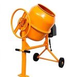 Fujampe 5 Cu Ft Electric Cement Mixer, 2/3 Hp Portable Electric Concrete Mixer Machine 140L Power Wheelbarrow Cement Mixing Tools for Stucco Mortar (Orange, 5 Cu. Ft.)