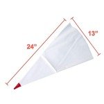 Tile Grout Masonry Mortar Bag with Molded in Tip Tear Puncture Resistant Heavy Duty Vinyl Piping Cement Bag 13 x 24
