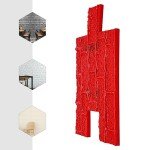 22.2 * 12inch Concrete Stamps Seamless Concrete Floor Stamp Mold Concrete Texture Mat Rectangular Stone Tile Texture Concrete Texture Mat for Printing on Cement Sidewalk Old city Walls Floors