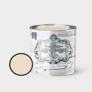All-in-ONE Gel Stain, Oil Based with Topcoat, no Sanding Required, Antique White, 8oz