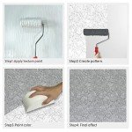 Nichiyo 10'' Patterned Paint Roller for Wall Decoration Classic Brick Embossing Texture Rubber Roller Decorative Household DIY Paint Art Tool for Wall Decoration (EG725T)