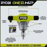 RYOBI ONE+ 18V HP 1/2 in. Brushless Cordless Mud Mixer (Tool Only)