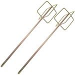 2Pcs Paint and Mixer, Power Drill Mixer Attachment, Metal Paint Mud Mixer Heavy Duty Cement Mixer Concrete Drill Mixing Rods Professional Paint Cement Grout Bucket Mixer