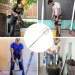 2Pcs Paint and Mixer, Power Drill Mixer Attachment, Metal Paint Mud Mixer Heavy Duty Cement Mixer Concrete Drill Mixing Rods Professional Paint Cement Grout Bucket Mixer