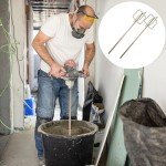 2Pcs Paint and Mixer, Power Drill Mixer Attachment, Metal Paint Mud Mixer Heavy Duty Cement Mixer Concrete Drill Mixing Rods Professional Paint Cement Grout Bucket Mixer