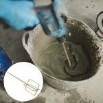 2Pcs Paint and Mixer, Power Drill Mixer Attachment, Metal Paint Mud Mixer Heavy Duty Cement Mixer Concrete Drill Mixing Rods Professional Paint Cement Grout Bucket Mixer