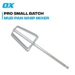 OX Tools Drywall Mud Mixer - Quick Mixing Joint Compound Mixer with Steel Construction, Fits 1/4" Quick Connect - Flat Profile Perfectly Fits Mud Pan, Easy to Clean Finish as a Paint or Cement mixer