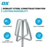 OX Tools Drywall Mud Mixer - Quick Mixing Joint Compound Mixer with Steel Construction, Fits 1/4" Quick Connect - Flat Profile Perfectly Fits Mud Pan, Easy to Clean Finish as a Paint or Cement mixer