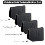 Abvsdu 4 Pcs Silicone Caulking Grout Applicator Tool Manual Caulking Finisher Scraper Tool New Caulking Finisher Tile Grout Tool Brick Filler for Grout Tiles Wall Tiles Home Improvement Tools