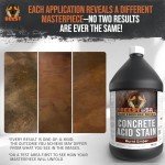 BEEST Concrete Acid Stain - Concrete Dye & Concrete Stain Outdoor for Stamped Concrete, Pavers, Cement Stain - Unique Marbled Finish - Burnt Ember - 1Gal