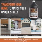 BEEST Concrete Acid Stain - Concrete Dye & Concrete Stain Outdoor for Stamped Concrete, Pavers, Cement Stain - Unique Marbled Finish - Burnt Ember - 1Gal
