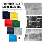 VEVOR 24x24 Inch Concrete Stamp Set, 7 Pieces