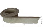 Chiseled Edge Concrete Countertop Form Liner 8'x6"x2