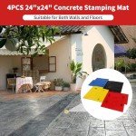 4-Piece Concrete Stamps Set - Slate Texture Mats