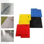 4-Piece Concrete Stamps Set - Slate Texture Mats