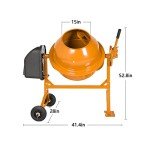 Fujampe 4.2 Cu Ft Heavy Duty Cement Mixer