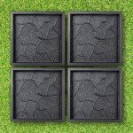 4-Piece Cobblestone Concrete Paving Molds Set