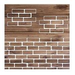 Reusable 4-Piece Brick Stencil Set for Walls
