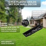 5-Pack ABS Flagstone Concrete Molds for DIY Projects