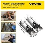 VEVOR 28'' Stainless Steel Concrete Knee Board Set