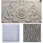 2-Pack Square Concrete Stamps for DIY Walkways