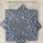 2-Pack Square Concrete Stamps for DIY Walkways