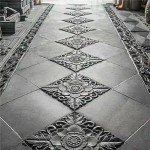2-Pack Square Concrete Stamps for DIY Walkways