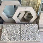 2-Pack Square Concrete Stamps for DIY Walkways