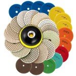 15pc Diamond Polishing Pads for Concrete & Stone