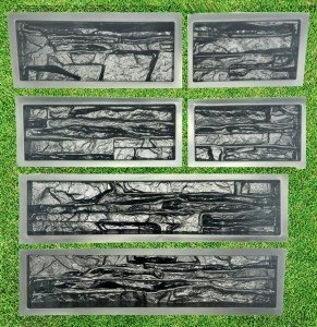 Flagstone Limestone Concrete Stamps - 6 Piece Set